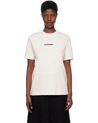 Jil Sander - Off-white Printed T-shirt - Lyst