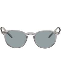 Oliver Peoples - Gray Riley Sunglasses - Lyst