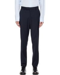 BOSS - Slim-Fit Micro-Patterned Stretch Wool Trousers - Lyst
