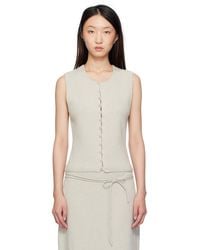 LE17SEPTEMBRE - Button Down Knit Tank Top - Lyst