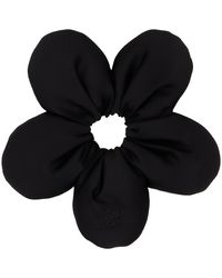 Sandy Liang - Élastique à cheveux en forme de fleur 2.0 noir - Lyst