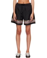 Ganni - Printed Flyweight Nylon Boxer Shorts - Lyst