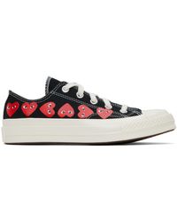 COMME DES GARÇONS PLAY - Comme Des Garçons Play Black Converse Edition Chuck 70 Multi Heart Sneakers - Lyst