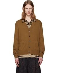 Dries Van Noten - Khaki Merino Wool Cardigan - Lyst