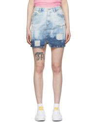 SJYP - Denim Mini Skirt - Lyst
