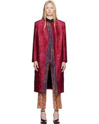Dries Van Noten - ピンク ジャカード コート - Lyst