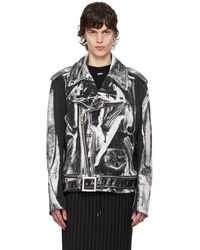 Jean Paul Gaultier - ブラック＆ホワイト The Trompe L'Œil Perfecto デニムジャケット - Lyst