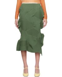 Issey Miyake - Kone Kone Midi Skirt - Lyst