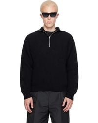 Jil Sander - Ls High Zipped Neck Sweater - Lyst