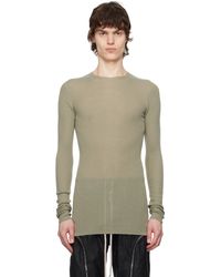 Rick Owens - グリーン Hollywood リブ ラウンドネック セーター - Lyst