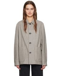 Zegna - Gray Oversized Jacket - Lyst