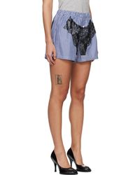 OPEN YY Boxer Shorts Camp Mini Skort in Black | Lyst