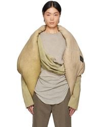 Rick Owens - Moncler + Taupe & Green Down Vest - Lyst