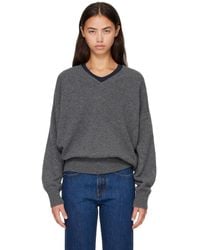 &Daughter - Innes Slouch V-Neck Sweater - Lyst