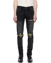 メンズ Amiri ブラック クリスタル デストロイ ジーンズ ブラック | Lyst