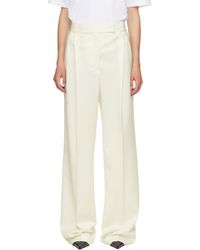 Rohe - Pantalon Façon Tailleur Blanc Cassé À Taille Mi-Haute - Lyst