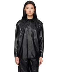 Isabel Marant - Black Berny Faux-leather Shirt - Lyst