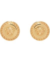 Versace - Gold Tribute Medusa Stud Earrings - Lyst