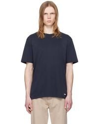 HUGO - Navy Bonded T-shirt - Lyst