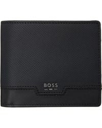 BOSS - Textured Faux-Leather Wallet - Lyst
