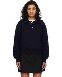 DUNST - Cashmere Collared Polo - Lyst