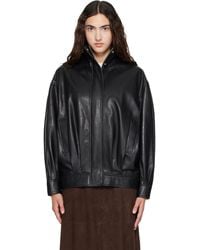 Arma - Paula Funnel Neck Leather Jacket - Lyst