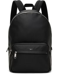 BOSS - Sac À Dos Noir En Cuir Synthétique Grainé - Lyst
