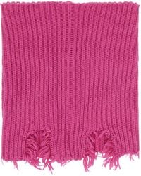 MM6 by Maison Martin Margiela - Pink Ribbed Scarf - Lyst