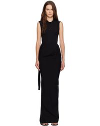 OTTOLINGER - Robe Longue Noire À Sangles De Style Manche - Lyst