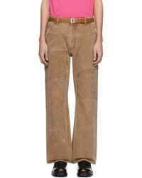Acne Studios - Brown Patch Trousers - Lyst