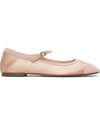 Aeyde - Uma Satin Toe-Cap Mary-Jane Flats - Lyst