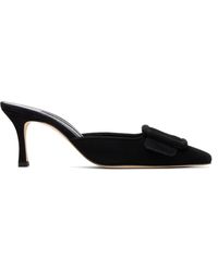 Manolo Blahnik - Sandales À Talon De 70 Mm Maysale Noires - Lyst