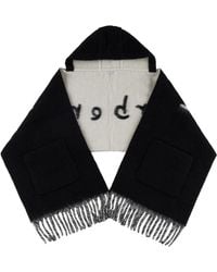 Burberry - Logo Alpaca Wool Blend Hooded Scarf - Lyst