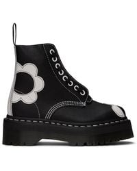 Dr. Martens - Bottes sinclair noires à plateforme et à appliqués floraux - Lyst