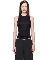 AYA MUSE - ブラック High Neck リブタンクトップ - Lyst