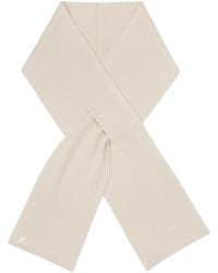 Courreges - Écharpe blanc cassé en tricot à logo ac - Lyst