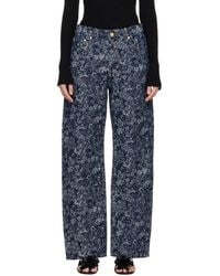 Ganni - Straight Tapestry Izey Jeans - Lyst