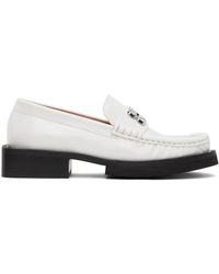 Ganni - White Butterfly Logo Loafers - Lyst