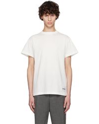 Jil Sander - ホワイト ロゴラベル Tシャツ 3枚セット - Lyst