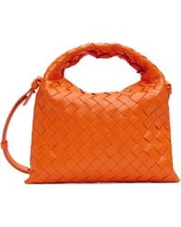 Bottega Veneta - Orange Mini Hop Bag - Lyst