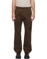 C.P. Company - Khaki Stretch Sateen Regular Cargo Pants - Lyst