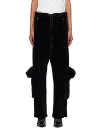 OPEN YY - Rolled Waist Velour Cargo Pants - Lyst