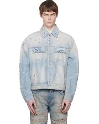Amiri - Bones Studded Denim Trucker Jacket - Lyst