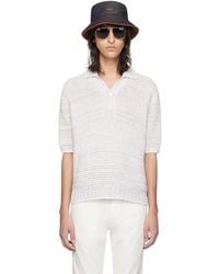 Zegna - Gray Two-button Polo - Lyst