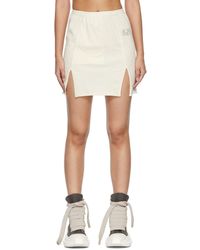 Rick Owens - Off-white Organic Cotton Mini Skirt - Lyst