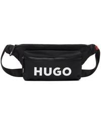 HUGO - Sac-ceinture ethon 2.0 noir à logos - Lyst