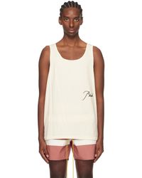 Rhude - Off-white Embroidered Tank Top - Lyst