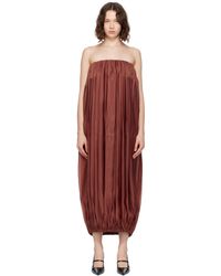 Ferragamo - Strapless Cocoon Maxi Dress - Lyst