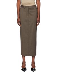 Helmut Lang - Zip Maxi Skirt - Lyst