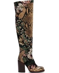 Dries Van Noten - 100Mm Square Toe Tall Boots - Lyst